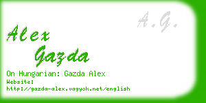 alex gazda business card